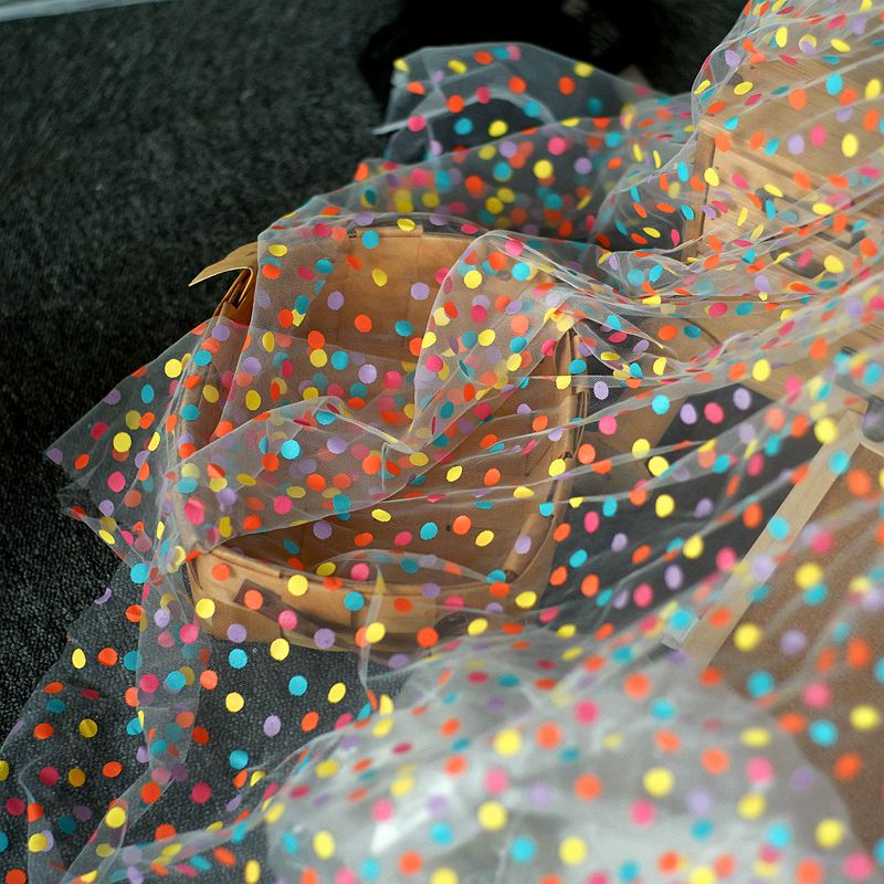 Baby Clothing Organic - 160cm Wide Colorful Polka Dot Printing